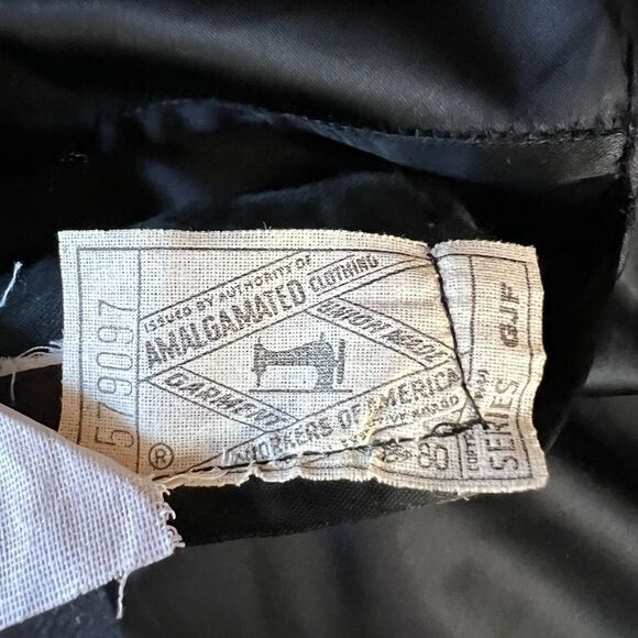 VTG Amalgamated Clothing Union Made Gray Men’s Wool Houndstooth Overcoat Medium - Picture 4 of 9